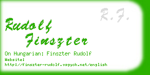 rudolf finszter business card